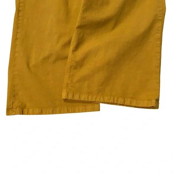 Point Sur J. Crew Wide Leg Cropped Pants Washed Mustard Yellow, Sz 32 - Picture 11 of 14